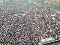 X.com : 
According to local authorities, approximately 4,000 demonstrators participated in the rally, an unusually large turnout for the Arctic island, which has a population of about 56,000. 