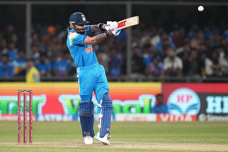 Indias Virat Kohli plays a shot