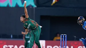 File/AP : Kolkata Knight Riders released left-arm seamer Mustafizur Rahman on the Board of Control for Cricket in India's directive.
