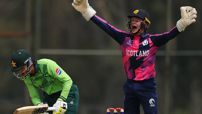 Scotland U19 in action during their ICC U-19 Cricket World Cup match against Pakistan U19 on January 19, 2026. - | Photo: X/CricketScotland