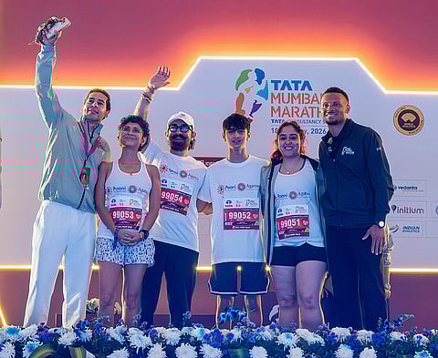 Amir Khan and family, alongside Dino Morea and Andre De Grasse at TMM 2026