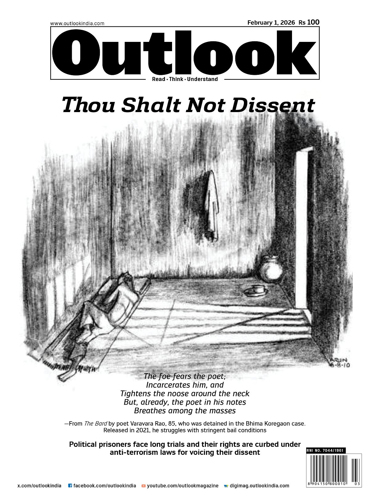 Cell Alone, Colours of the Cage: A Prison Memoir,  Arun Ferreira