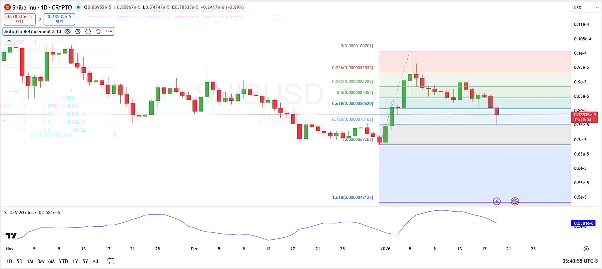 Shiba Inu price chart