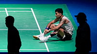 PTI : India's Lakshya Sen reacts after losing to Taiwan's Lin Chun-yi during the men's singles quarter-final match at the India Open 2026 badminton tournament, in New Delhi.