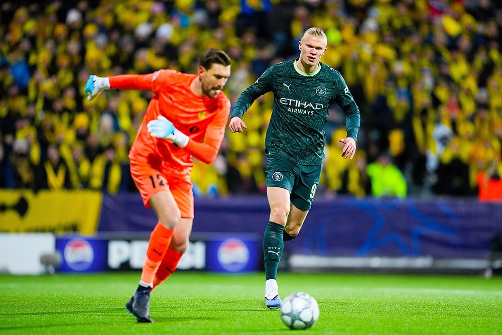 bodo/glimt vs manchester city uefa Champions League soccer-Erling Haaland