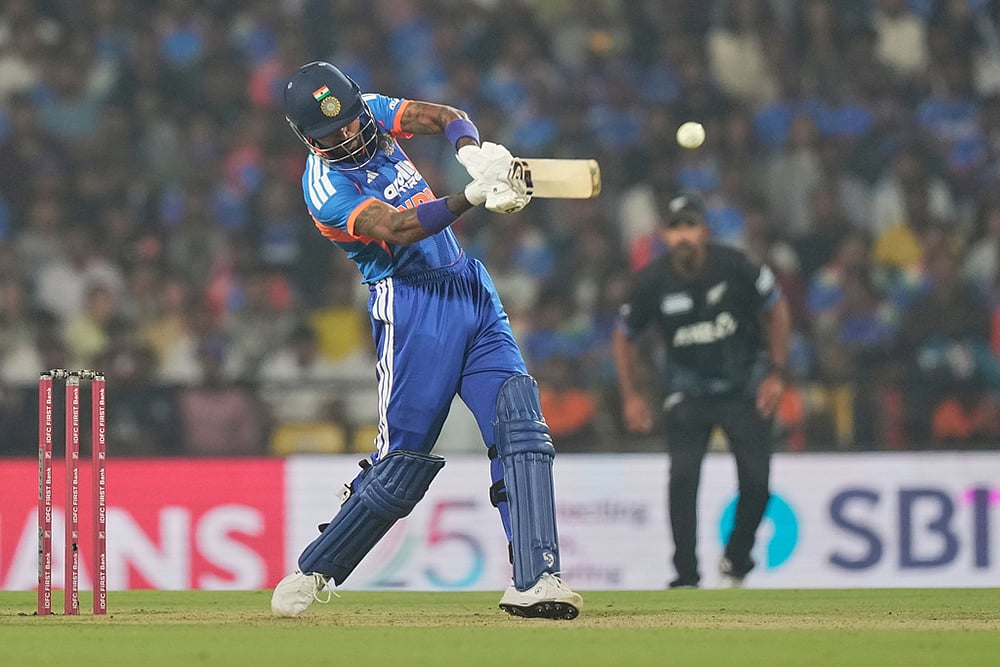 India and New Zealand 1st T20I Cricket Match-Hardik Pandya