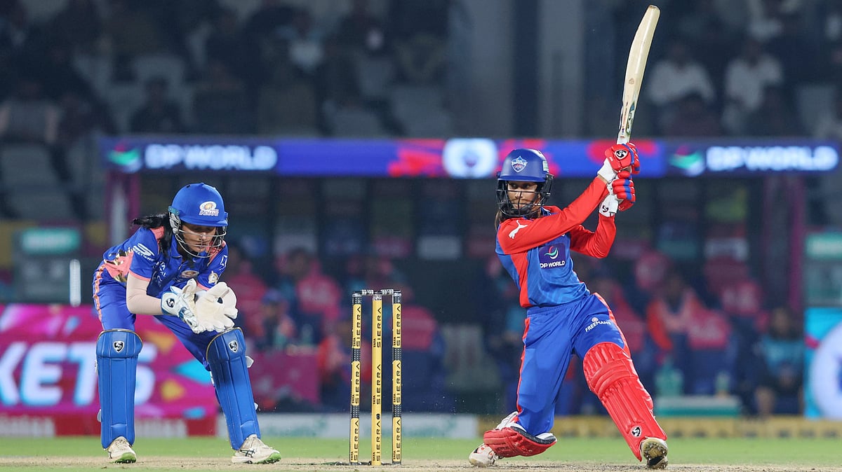 DC captain Jemimah Rodrigues bats during the Delhi Capitals run-chase. - WPL