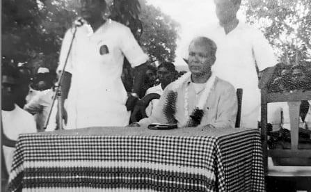 A felicitation for Jaipal Singh in Ranchi as Member of Parliament after first general elections of 1951-52.
 
