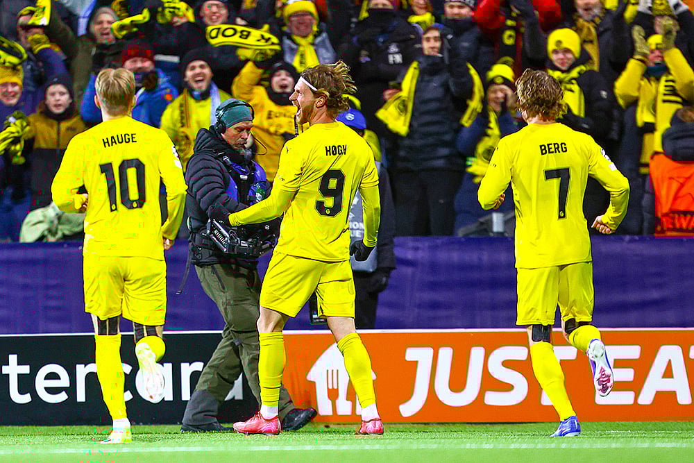 bodo/glimt vs manchester city uefa Champions League soccer-Kasper Hogh