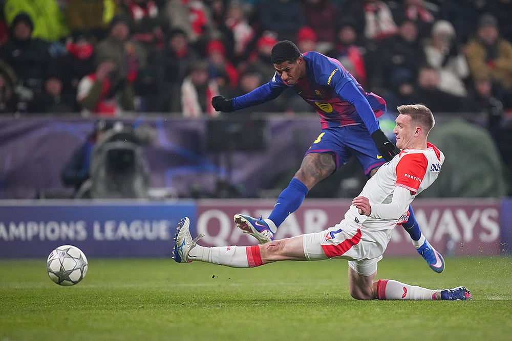 Slavia Prague vs Barcelona Champions League soccer-2-Marcus Rashford