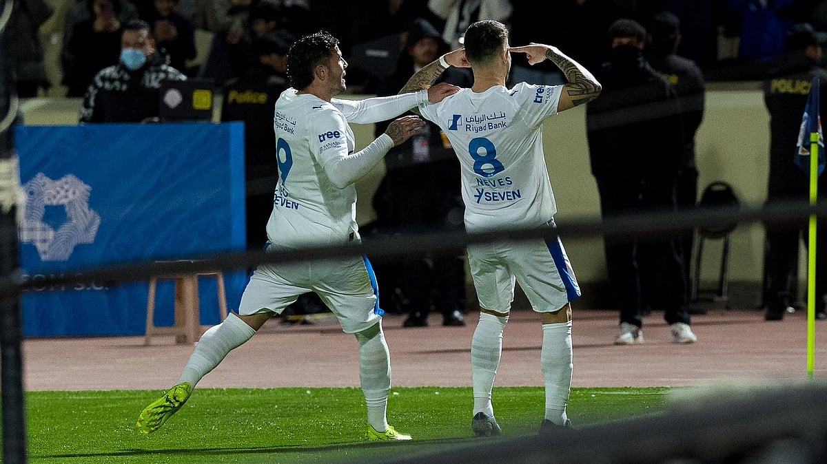 Al-Hilal's Ruben Neves celebrates a goal during the Saudi Pro League match against Neom on January 18, 2026. - | Photo: X/Alhilal_EN