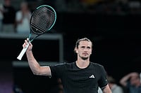 Australian Open, Day 4: Alexander Zverev Secures Third Round Berth After Hard-Fought Win Against Muller | Photo: AP/Aaron Favila : Alexander Zverev of Germany waves after defeating Alexandre Muller of France in their second round match at the Australian Open tennis championship in Melbourne, Australia.