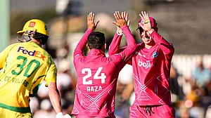 X/paarlroyals
: Paarl Royals cricketers in action against Joburg Super Kings in SA20 2026