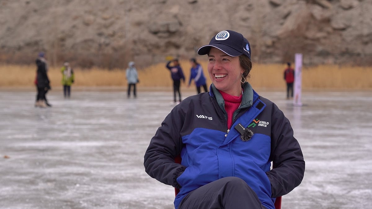 US Figure Skating Coach Natalie Falsgraf during her interaction with SAI Media  - KIWG 2026