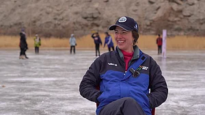 KIWG 2026 : US Figure Skating Coach Natalie Falsgraf during her interaction with SAI Media
