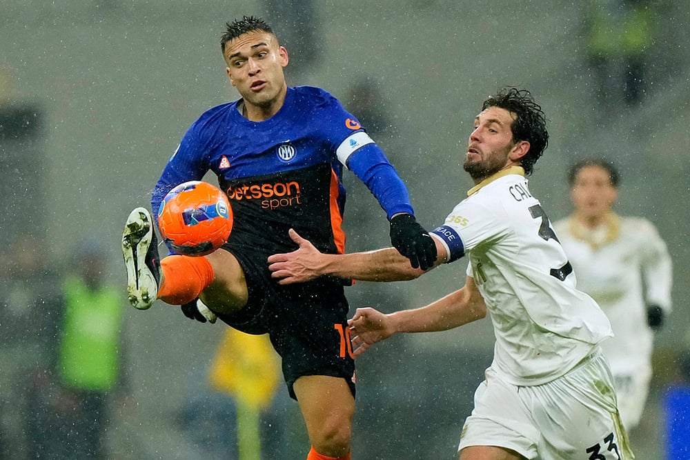 Inter Milan and Pisa Italian soccer serie A match-Lautaro Martinez