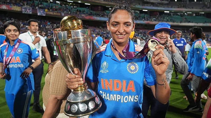 Harmanpreet Kaur guided India to their first-ever ICC Women’s World Cup title on home soil. - File/AP