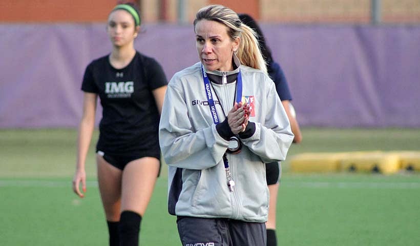 File photo of Pamela Conti in charge of the Venezuela's womens football team. - | Photo: X/FemeninoFVF