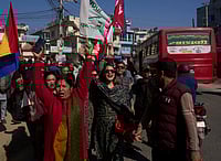 Voting Begins To Fill 17 Vacant Seats In Nepal’s National Assembly (AP Photo/Niranjan Shrestha) : Supporter of Rastriya Prajatantra party gather to go to the election office to register their leader's candidacy for the general election to be held on March 5 in Kathmandu, Nepal, Tuesday, Jan. 20, 2026.