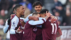 Ollie Watkins put Aston Villa 2-0 up at Newcastle United