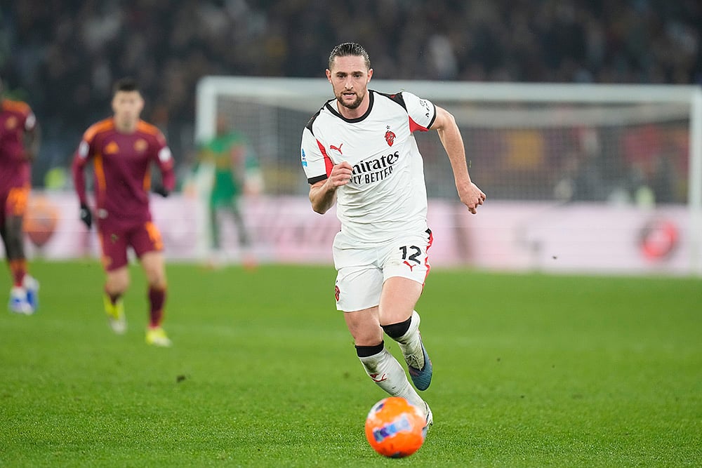 Roma vs AC Milan 2025-26 serie a soccer-Adrien Rabiot