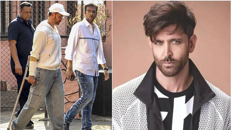Hrithik Roshan’s recent appearance left fans worried after he was spotted walking with the help of crutches. - ANI