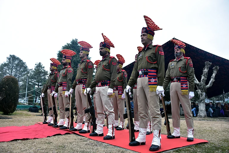 Across Kashmir, security was beefed up, and barricades were put up as part of the security arrangements that were undertaken for the Republic Day celebrations in Srinagar. - University of Kashmir