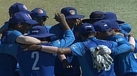Afghanistan U19 Vs Sri Lanka U19 LIVE Score, ICC World Cup: AFG Battle SL In Fierce Super Six Battle At Windhoek ICC : Afghanistan team in a huddle.