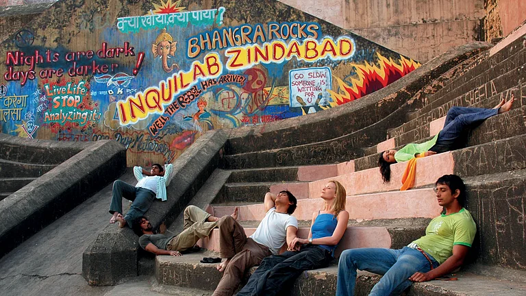 A still from Rang De Basanti (2006) - X