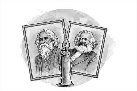 Being a Buddhist Marxist, I
know that everything changes every moment; nothing remains the same. So I tell him, “The person who enters jail never comes out; the one who comes out is someone else.” The situation improves somewhat when the number of political prisoners increases. Then it becomes possible to shape the environment a little in one’s own way—to live together, build a sense of community, spend time in the library, observe occasions like the birthdays of Rabindranath or Marx, publish wall magazines, form music groups, and so on. During my time in jail, our numbers were sufficient to do all this.