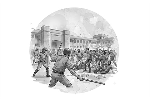 My first arrest came during a moment of intense unrest. On 9 August 2018, Manipur Police picked me up for Facebook posts made during the Manipur University crisis, when students and teachers were protesting against then Vice-Chancellor A.P. Pandey amid allegations of corruption and misgovernance. The campus had been shut
down following a violent police crackdown on protesters.