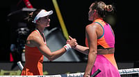 Australian Open 2026: World No. 1 Sabalenka Beats 18-year-old American Jovic To Reach Semi-Finals AP : Iva Jovic, left, of the U.S. congratulates Aryna Sabalenka of Belarus following their quarterfinal match at the Australian Open tennis championship.