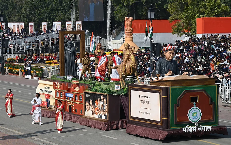 West Bengal State tableaux during the 77th Republic Day celebration