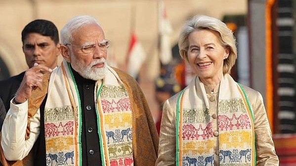 
Ursula von der Leyen
and Narendra Modi - 
Ursula von der Leyen's X
