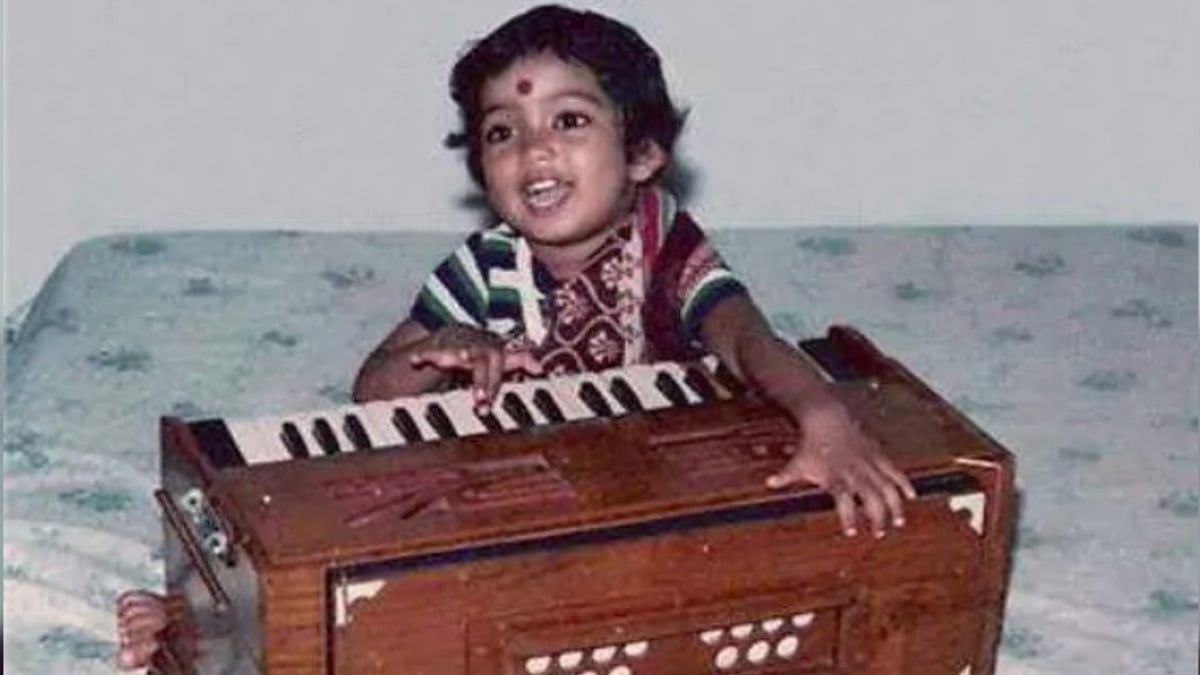 A childhood photograph of Arijit Singh