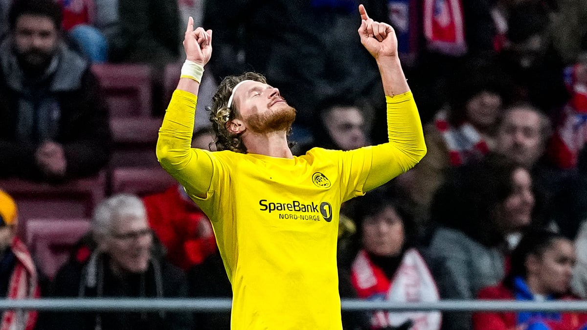 Kasper Hogh celebrates for Bodo/Glimt - Opta