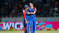 Women's Premier League 2026: Jemimah Rodrigues Fined 12 Lakhs During Delhi Capitals' Defeat Against Gujarat Giants | Photo: BCCI via PTI : Delhi Capitals' Marizanne Kapp celebrates with captain Jemimah Rodrigues after taking the wicket of Royal Challengers Bengaluru's Georgia Voll during the Women's Premier League (WPL) 2026 T20 cricket match between Royal Challengers Bengaluru and Delhi Capitals, at BCA Stadium, in Vadodara, Gujarat.
