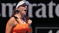 Pegula Vs Anisimova Live Score, Australian Open 2026 QF: All-American Affair Takes Centrestage In Melbourne | Photo: AP/Aaron Favila : Jessica Pegula of the U.S. reacts after defeating Oksana Selekhmeteva of Russia in their third round match at the Australian Open tennis championship in Melbourne, Australia.