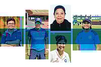 One Battle After Another: Jharkhand's Failing Infrastructure For Women's Cricket Outlook Team : Not Giving Up: (From left to right) Shashwati Mukherjee, Seema Singh, Charanjit Kaur (in black), Shubhlakshmi and Kavita Roy