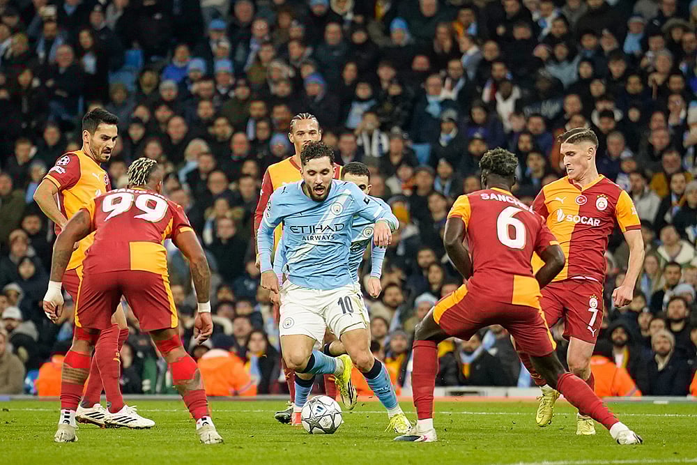 Manchester City vs Galatasaray Champions League Soccer-Rayan Cherki