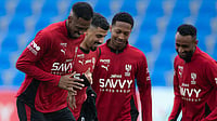 | Photo: X/Alhilal_EN : Al-Hilal players in training ahead of the Saudi Pro League match against Al-Qadisiyah.