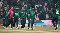 Pakistan Vs Australia Highlights, 1st T20I: Saim Ayub Powers Men In Green To 22-Run Win Photo: AP : Pakistan's Salman Ali Agha, second right, and teammates walk off the field on the end of the first T20 cricket match between Pakistan and Australia, in Lahore.