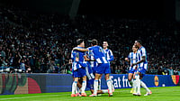 | Photo: X/FCPorto : FC Porto players celebrate during their Liga Portugal match against Gil Vicente.