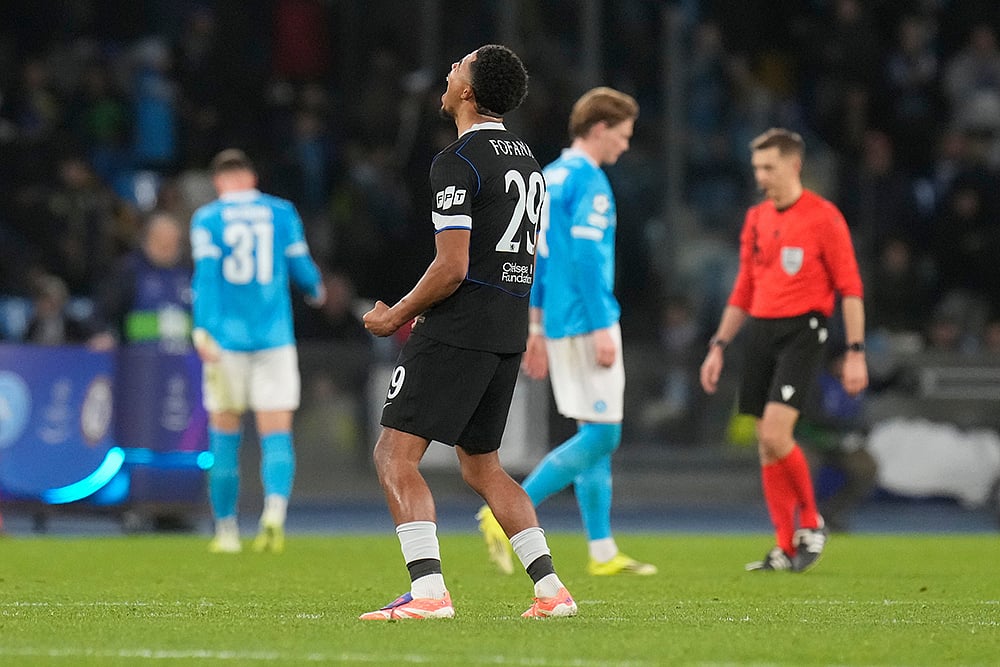 Napoli vs Chelsea Champions League Soccer-Wesley Fofana