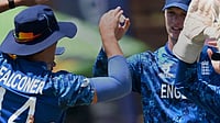 England Vs New Zealand Highlights, ICC U-19 Cricket World Cup 2026: Lamsden's 5-Wicket Haul Seals Victory For Lions englandcricket/X : England U19 cricketers celebrating a wicket against New Zealand U19 in U19 World Cup