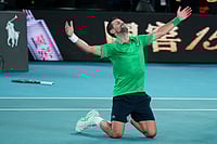 Djokovic Vs Sinner, Australian Open Semi-Final, Live Photo: See The Best Photos From Melbourne | Photo: AP/Dita Alangkara : Novak Djokovic of Serbia celebrates after defeating Jannik Sinner of Italy in their semifinal match at the Australian Open tennis championship in Melbourne, Australia.