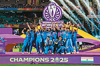 Racing Ahead: From Empty Stands To World Champs, Women’s Cricket Comes Of Age | Photo: Imago/Sports Press Photo : The Spirit of Winning: Players lift the ICC Women’s Cricket World Cup trophy in Navi Mumbai on November 2, 2025