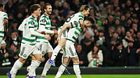 UEFA Europa League Draw: Celtic Paired With Stuttgart In Playoffs; Nottingham Forest Face Fenerbahce Celtic's players celebrate during their UEFA Europa League match against Utrecht.
