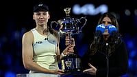 Elena Rybakina Vs Aryna Sabalenka, Australian Open: Kazakhstani Star Stuns World No 1 To Seal Melbourne Crown Rybakina receives the trophy from Jennifer Capriati