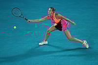 Australian Open 2026 Women’s Singles Final, Sabalenka Vs Rybakina Live Photo: See The Best Photos From Melbourne | Photo: AP/Dar Yasin : Aryna Sabalenka of Belarus returns a shot from Elena Rybakina of Kazakhstan during the women's singles final at the Australian Open tennis championship in Melbourne, Australia.